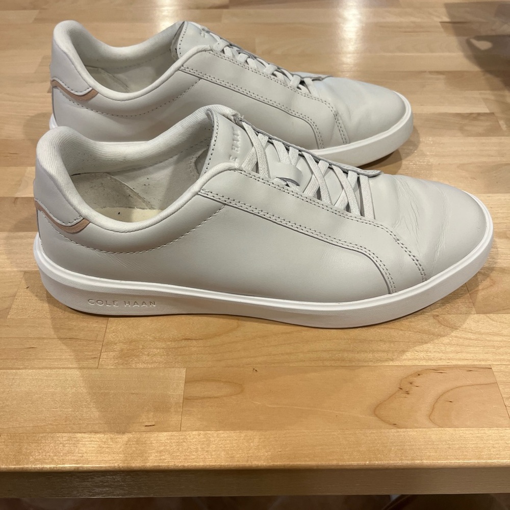 SLIP-ON. Worn once! Cole Haan White Slip-On Sneakers. Original box! - Picture 8 of 14